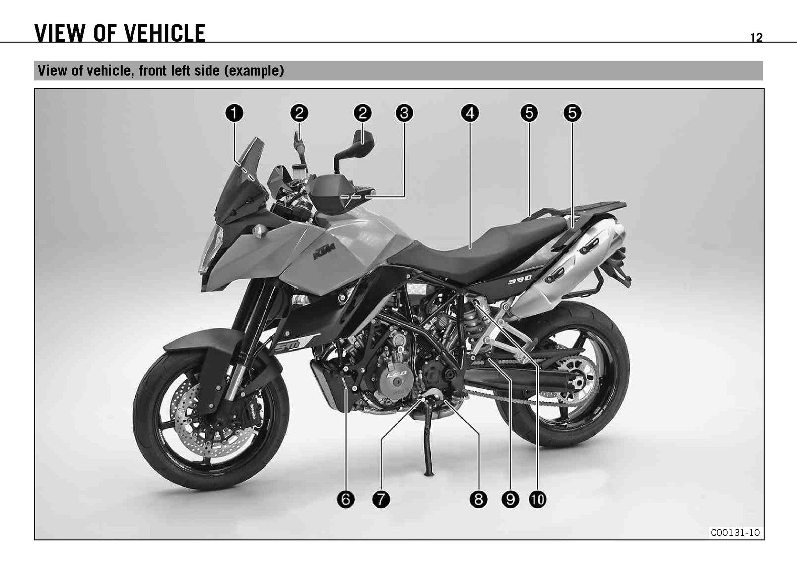 KTM 990 Supermoto T EU AUS UK FR Owners Manual 2012 - WIRE BOUND - TOUGH COVERS