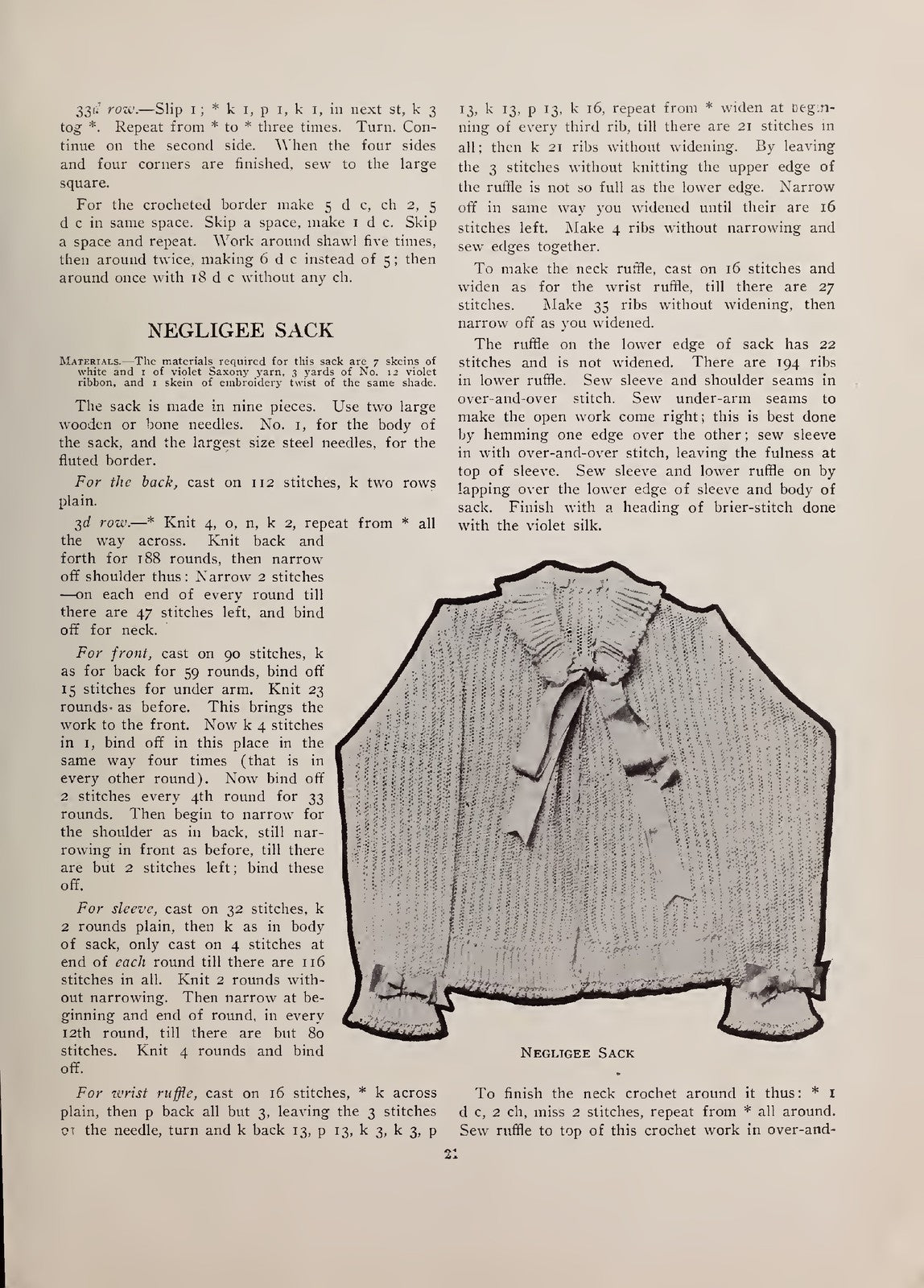 PRISCILLA Wool Knitting Book Manual 1912 - STEEL WIRE BOUND - PROTECTIVE COVERS