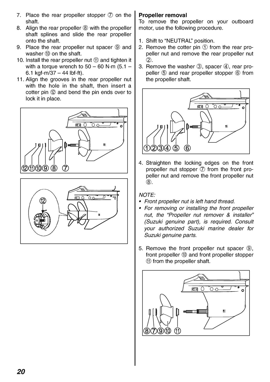 SUZUKI DF300B Motor Owners Manual - STEEL WIRE BOUND - PROTECTIVE COVERS
