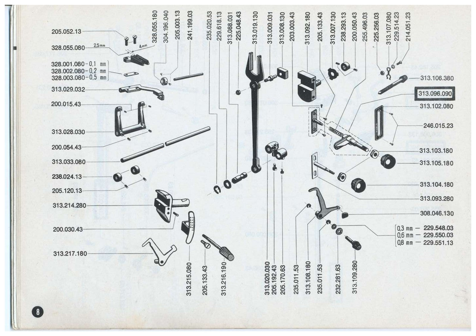 BERNINA 530 Record Sewing Machine Illustrated Parts Manual - WIRE BOUND - COVERS