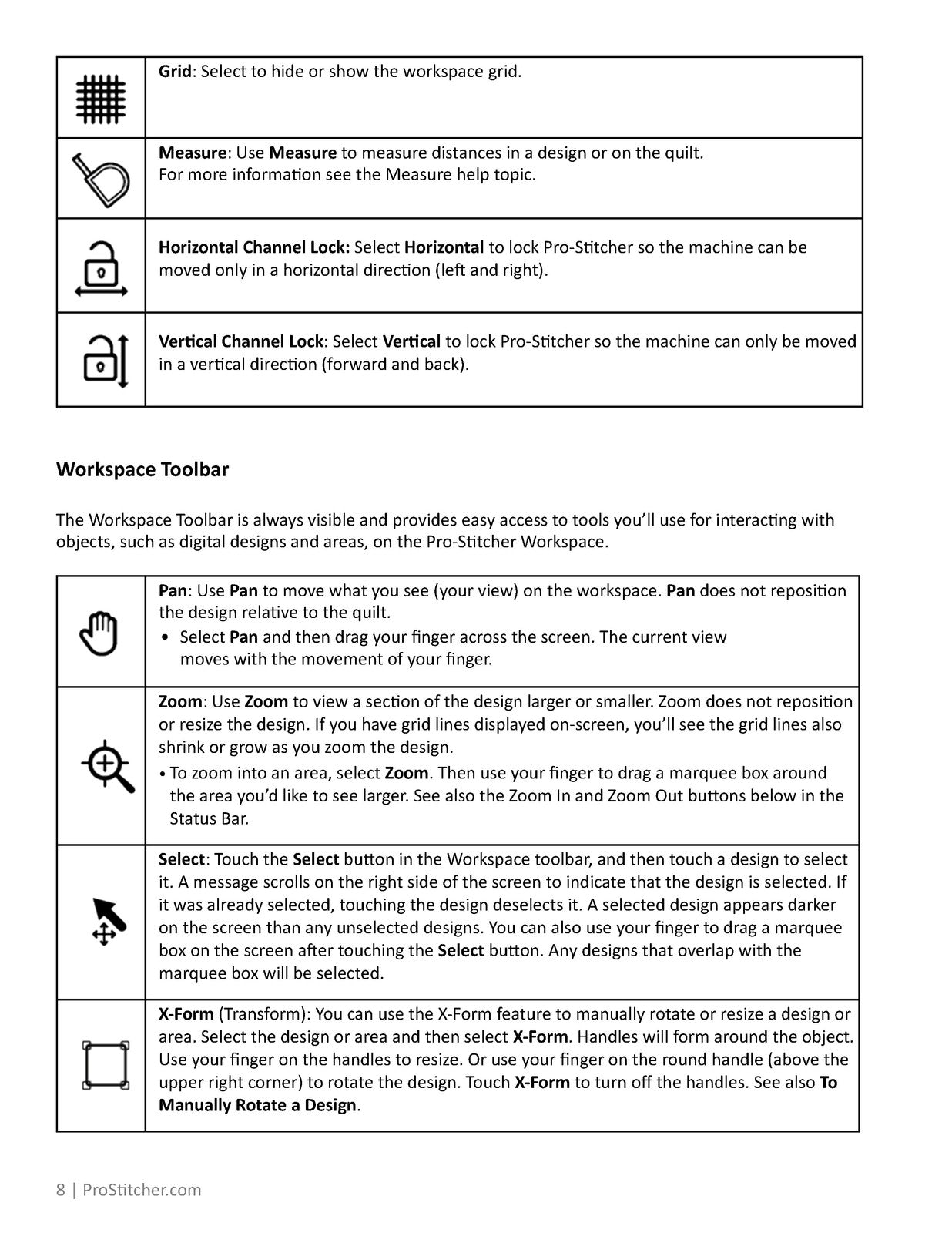 HANDI QUILTER Pro-Stitcher Premium User Reference Manual 2023 - WIRE BOUND