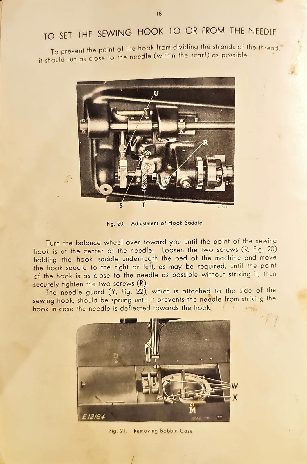 SINGER 144w204 144w304 Sewing Machine Instructions Manual 1945 - WIRE BOUND