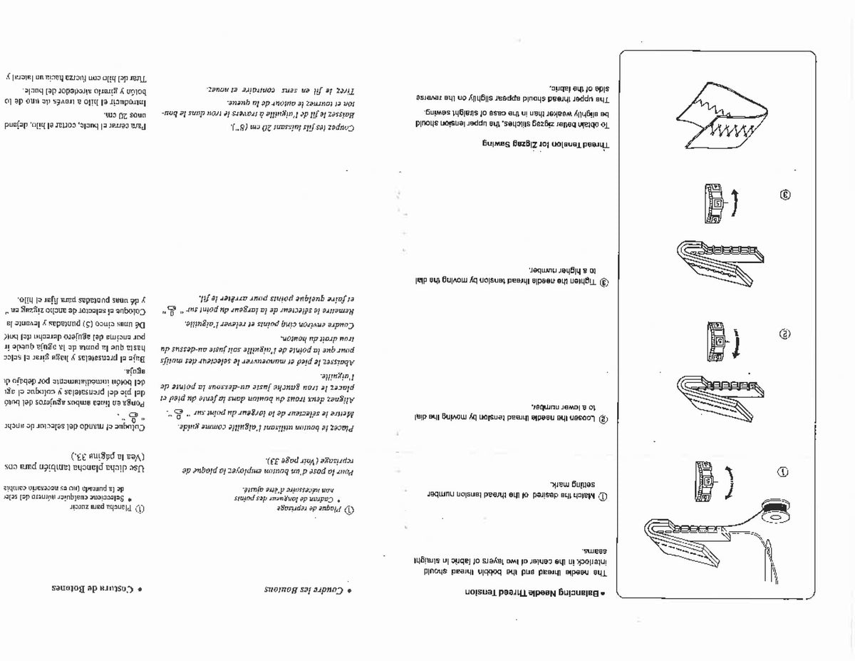 ALFA JF 1018 JF 1022 Sewing Machine Instruction Book Manual - WIRE BOUND