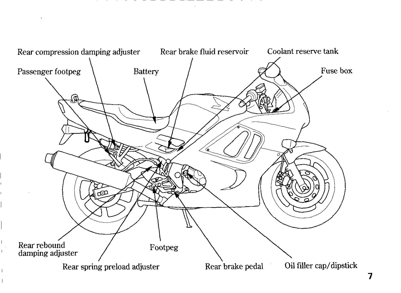 HONDA CBR600F Motorcycle Owners Manual 1994 - BOUND - COVERS - XL FOLDOUT PAGES