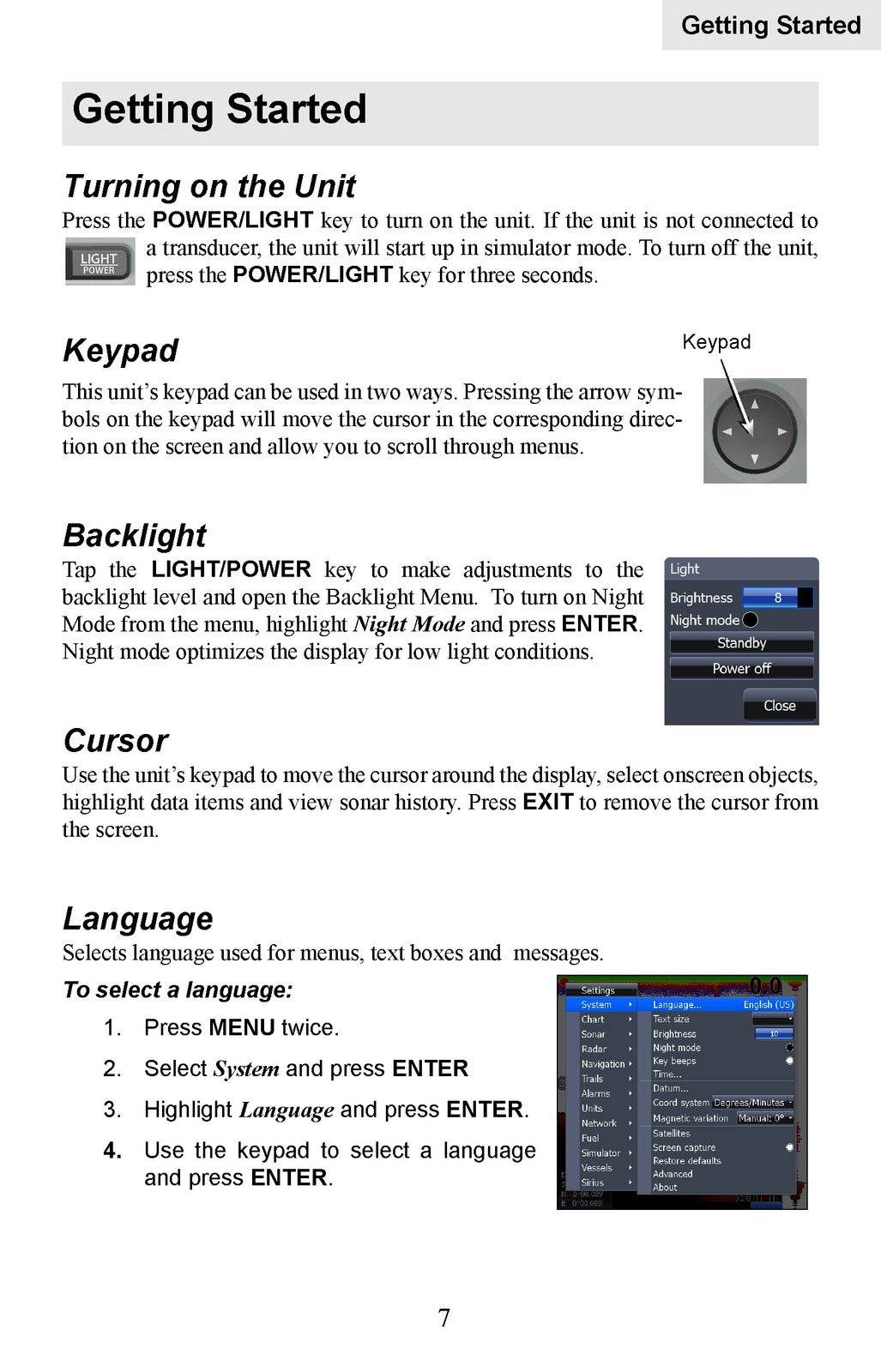 LOWRANCE HDS-5 HDS-7 Fish Finding Sonar And GPS Operations Manual - WIRE BOUND