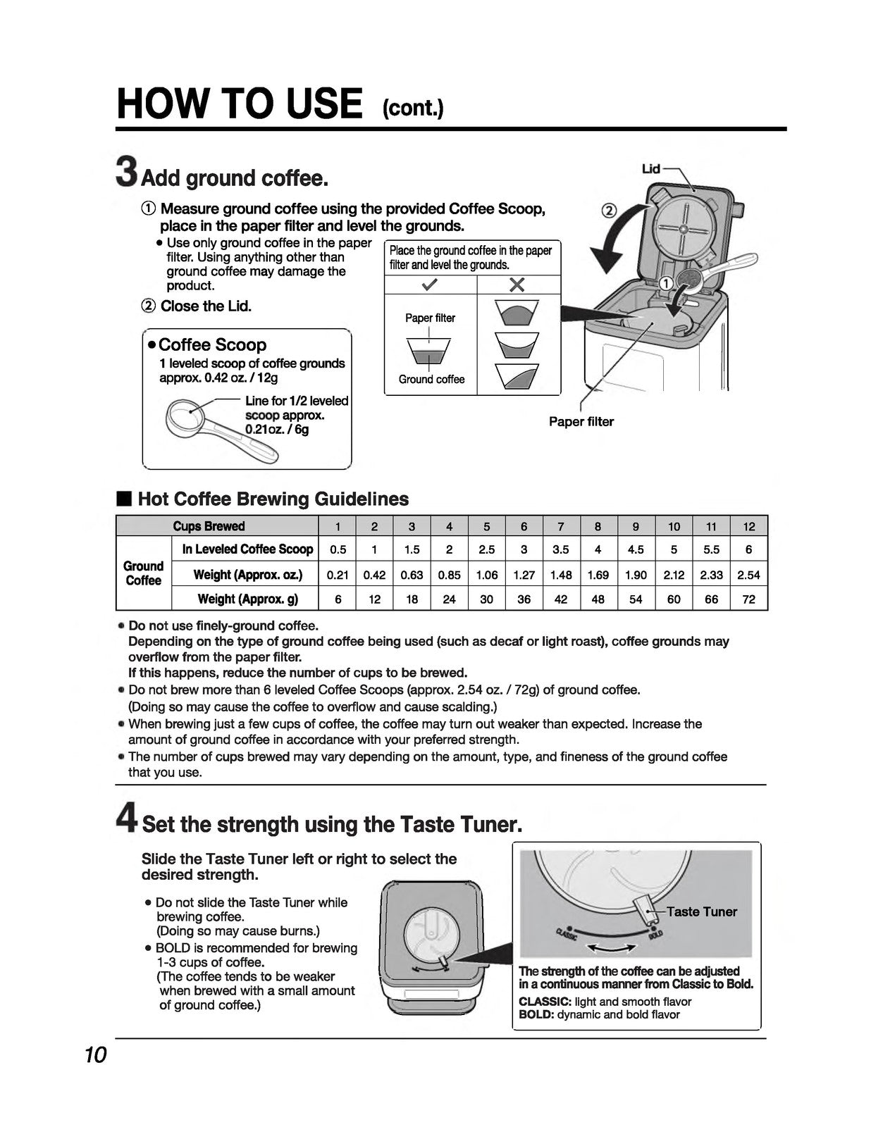 ZOJIRUSHI EC-ESC120 Coffee Maker Operating Instructions Manual - WIRE BOUND