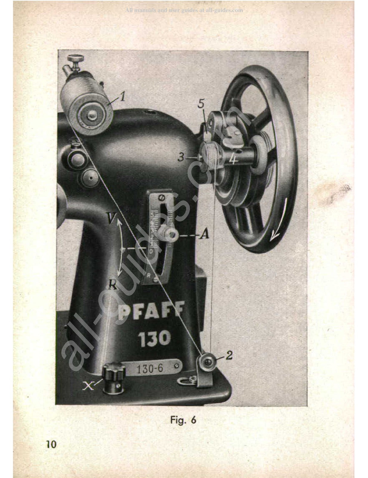 PFAFF 130-6 Sewing Machine Instruction Book Manual - WIRE BOUND - TOUGH COVERS