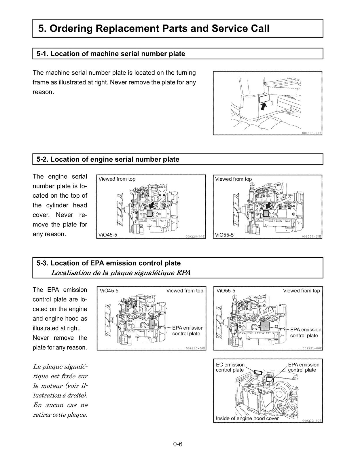 YANMAR ViO45-5 ViO55-5 Excavator Operation and Maintenance Manual - WIRE BOUND