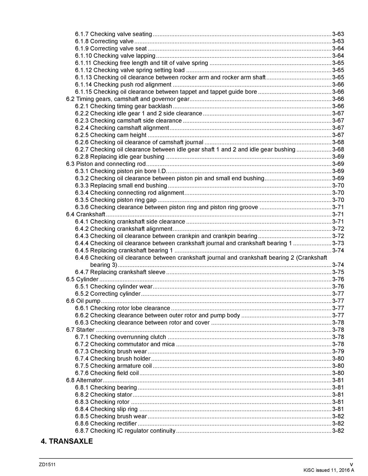 KUBOTA ZD1511 Zero Turn Workshop Manual 2016 - BOUND - COVERS - XL FOLDOUT PAGES
