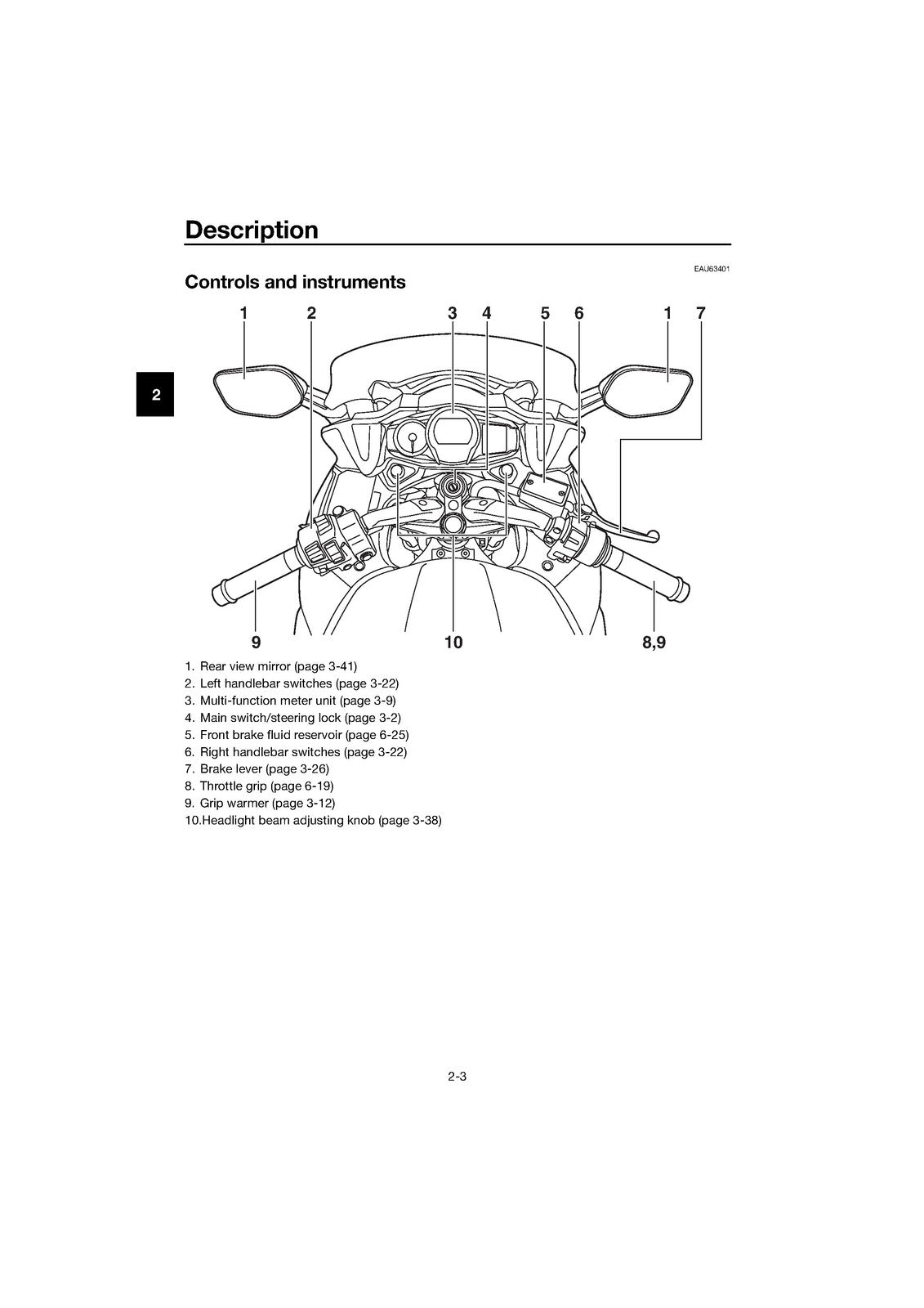 YAMAHA FJR1300D-AS FJR1300AS Motorcycle Owners Manual 2020 - WIRE BOUND - COVERS