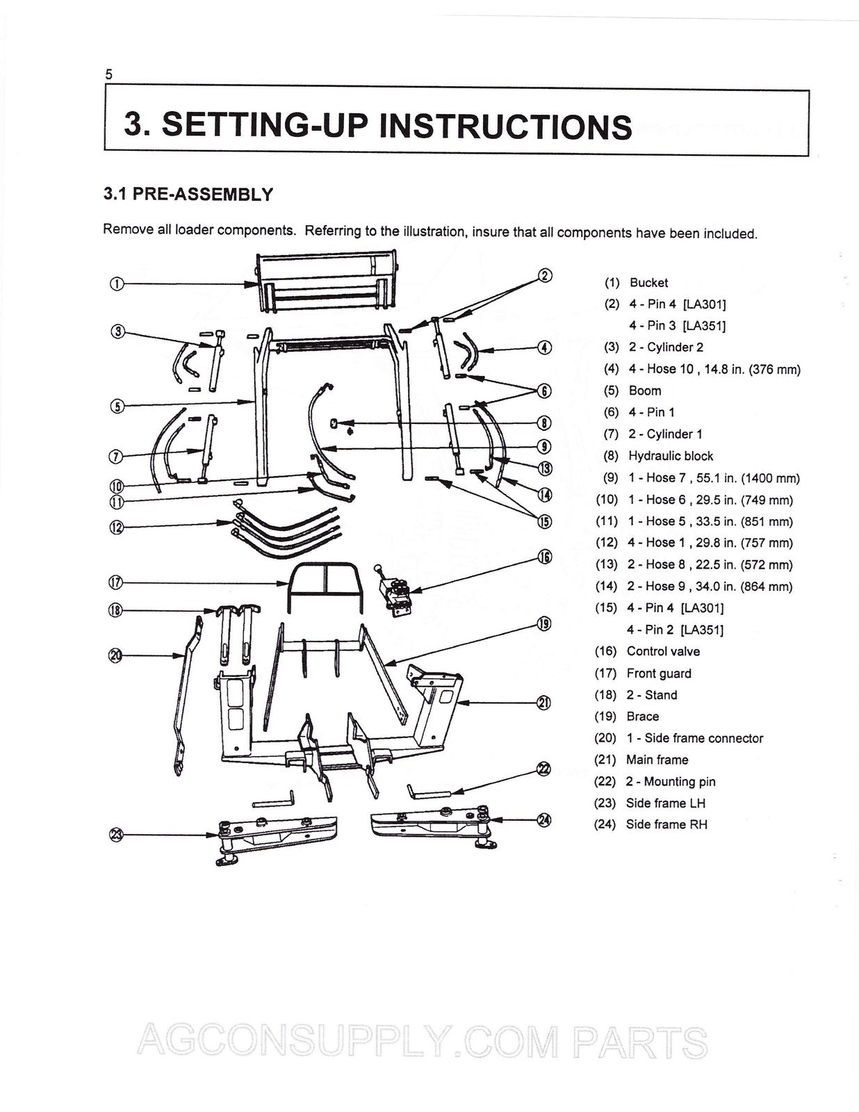 KUBOTA LA271 LA301 LA351 Front Loader Operators Manual - WIRE BOUND - COVERS