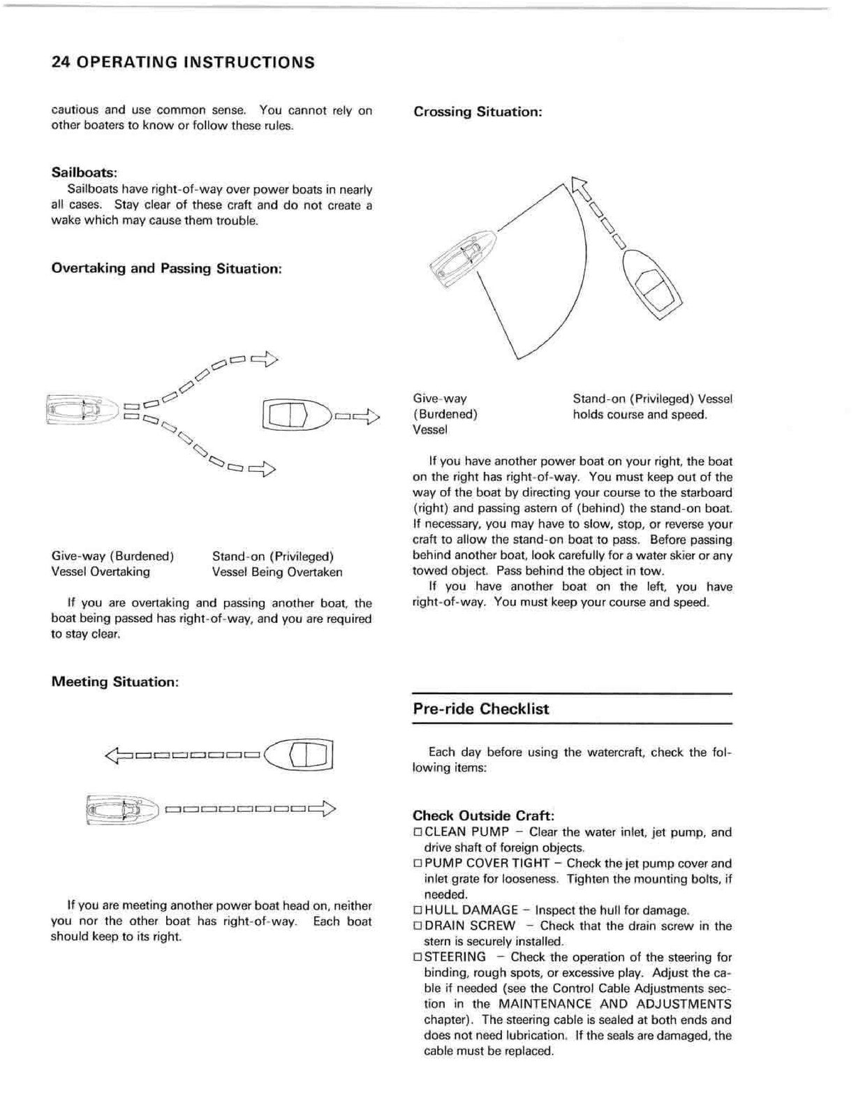 KAWASAKI JET SKI STS Owners Manual - STEEL WIRE BOUND - PROTECTIVE COVERS