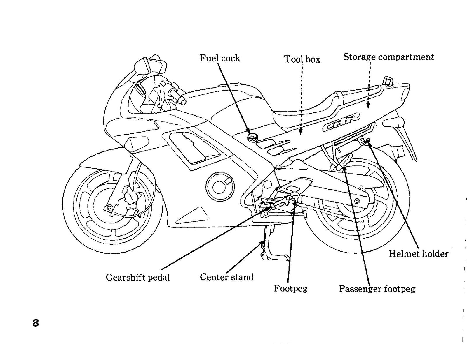 HONDA CBR600F Motorcycle Owners Manual 1991 - BOUND - COVERS - XL FOLDOUT PAGES