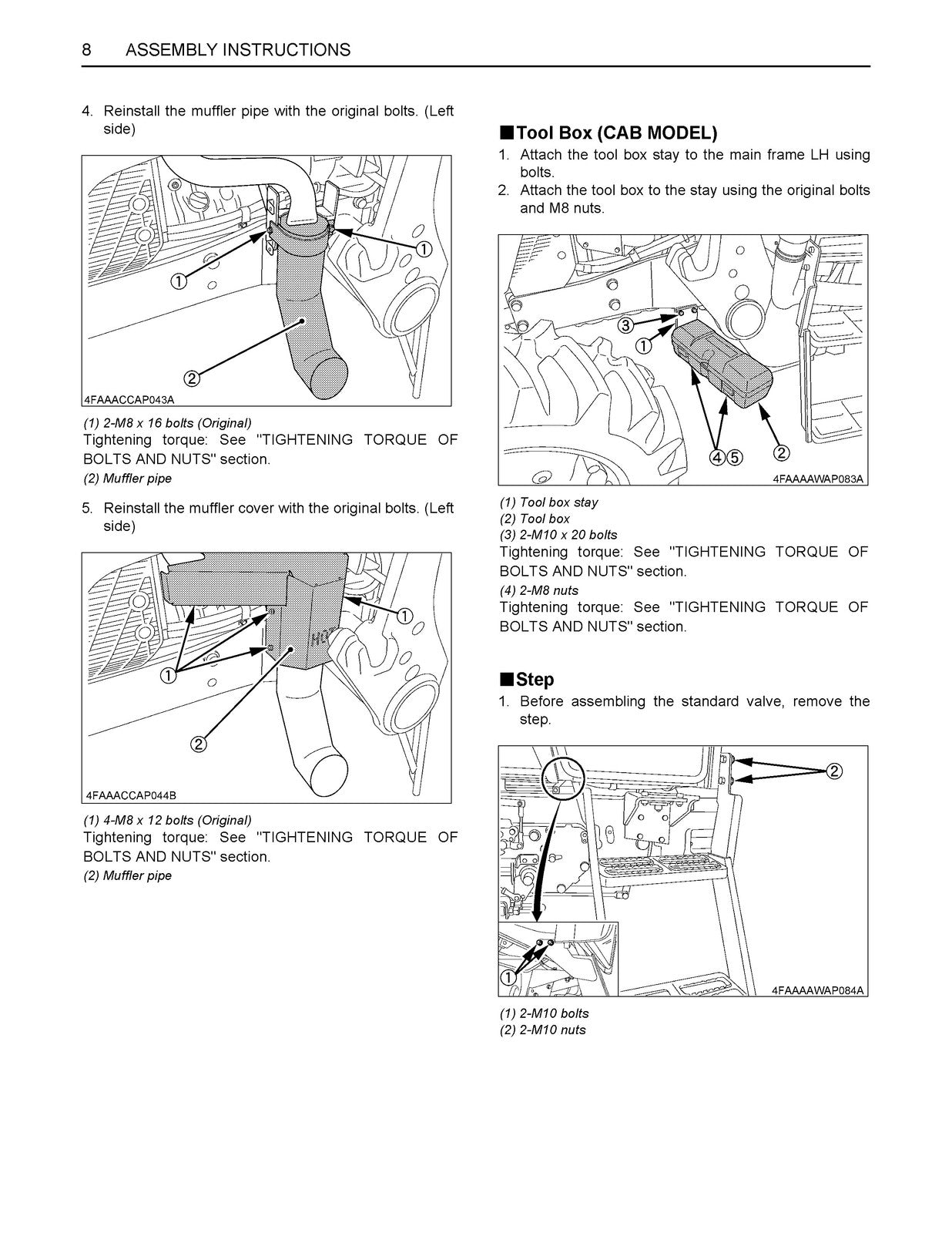 KUBOTA LA1154 Loader Assembly Instructions Manual 2013, BOUND, COVERS, FOLDOUTS