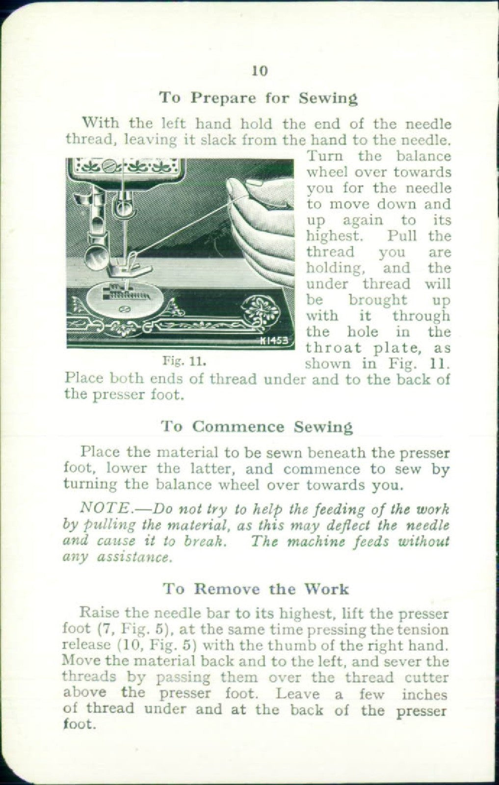SINGER No 28 Sewing Machine User Instruction Manual - WIRE BOUND - TOUGH COVERS
