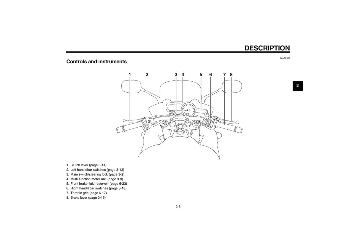YAMAHA FZ1-S FZ1-SA Owners Manual 2002 - STEEL WIRE BOUND - PROTECTIVE COVERS