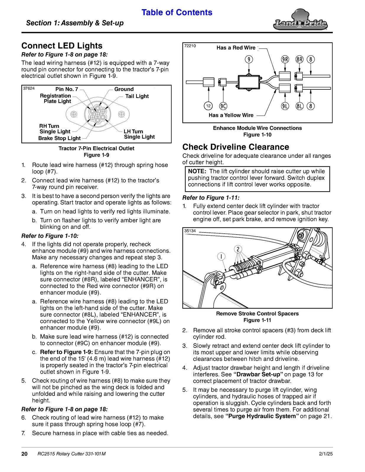 LAND PRIDE RC2515 Rotary Cutters Operators Manual - WIRE BOUND - TOUGH COVERS