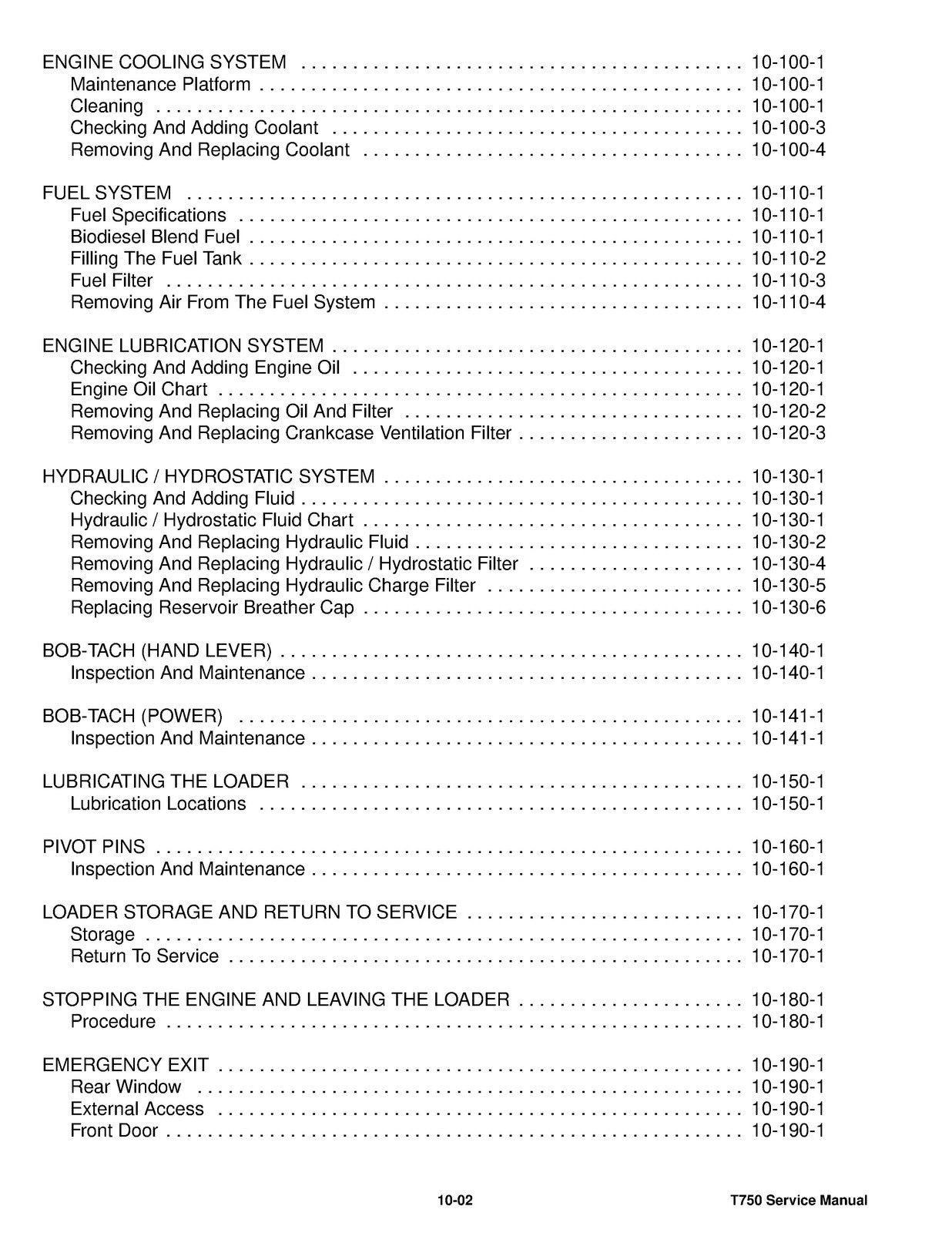 BOBCAT T750 Compact Track Loader Service Repair Manual WIRE BOUND, TOUGH COVERS