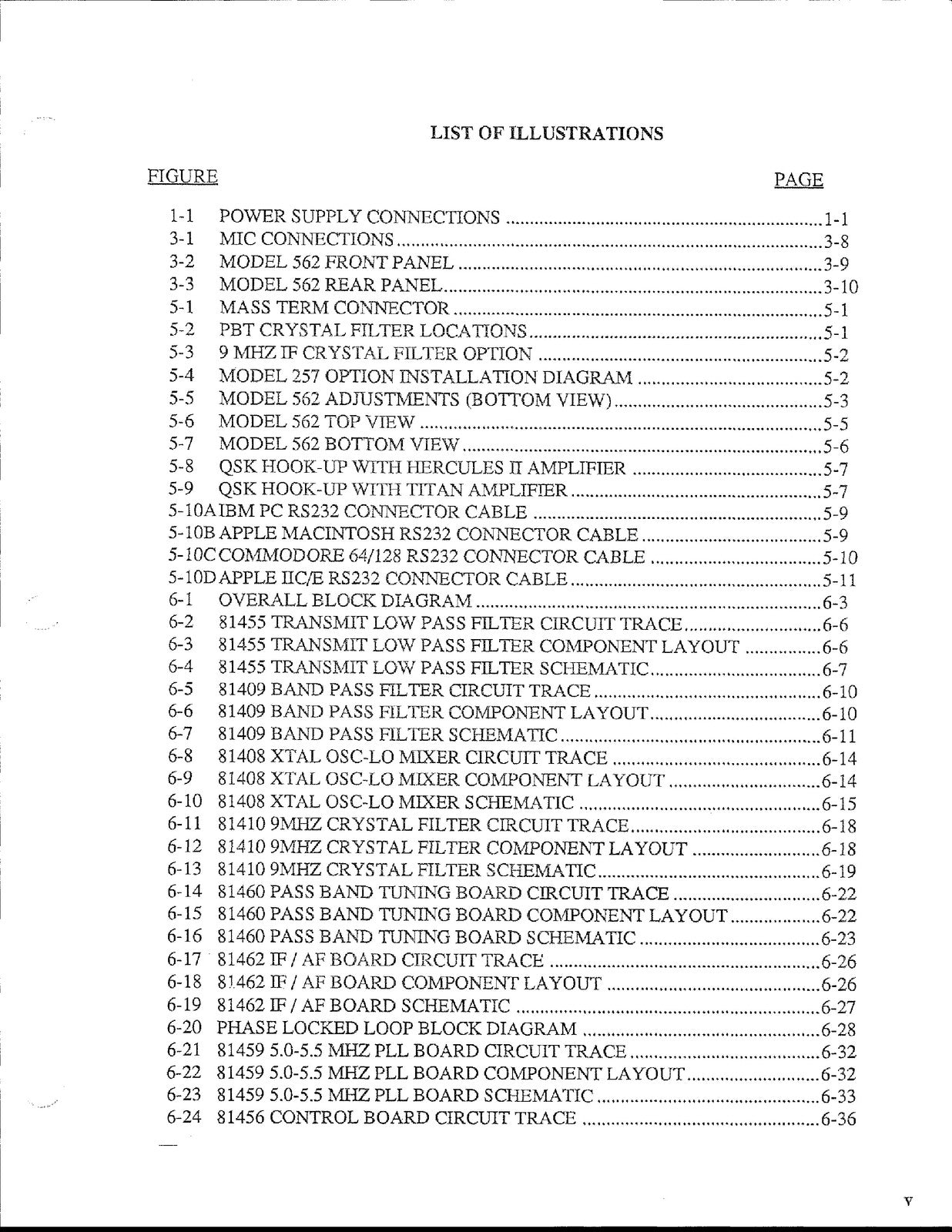 TEN TEC Omni V HF Transceiver Model 562 Operators Manual - WIRE BOUND - COVERS