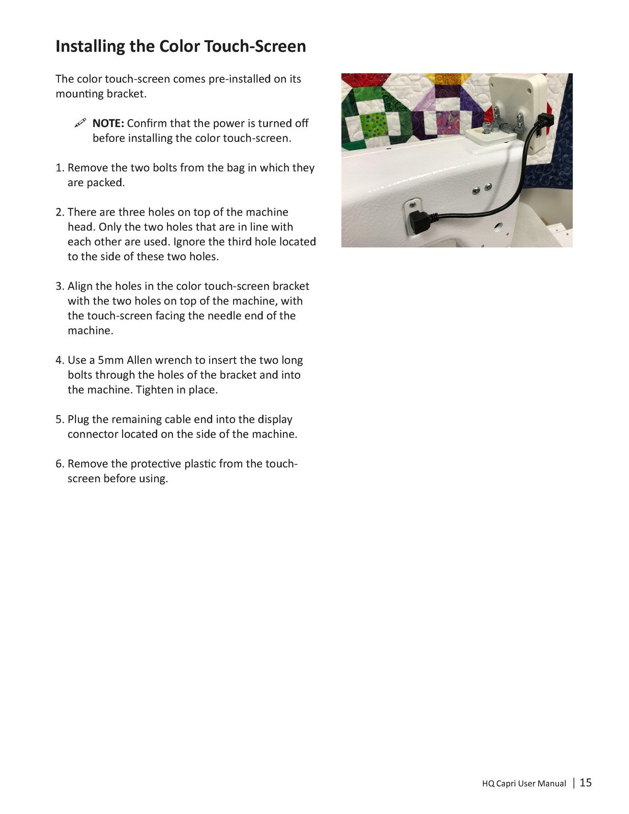 HANDI QUILTER Capri 18-Inch Longarm Quilting Machine User Manual 2020 - BOUND