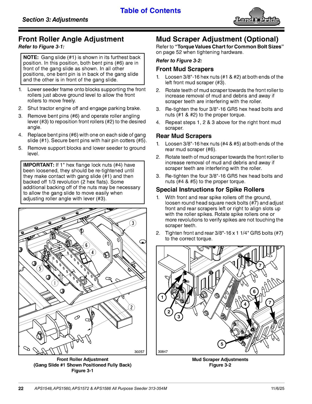 LAND PRIDE APS15 Series All Purpose Seeders Operators Manual - WIRE BOUND