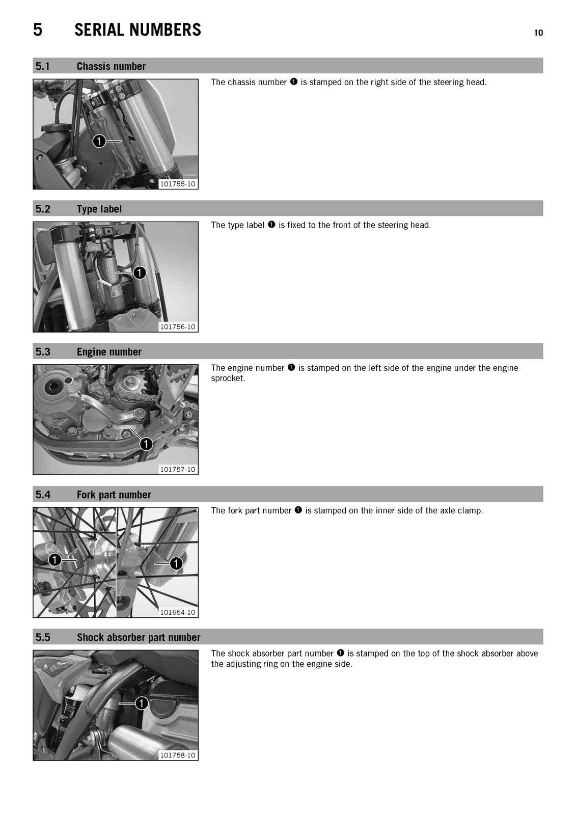 KTM 250 SX-F 250 XC-F Owners Manual 2013 - STEEL WIRE BOUND - PROTECTIVE COVERS