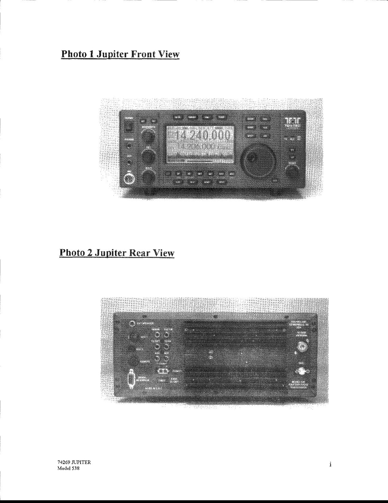 TEN TEC Jupiter 538 User Manual - STEEL WIRE BOUND - PROTECTIVE COVERS