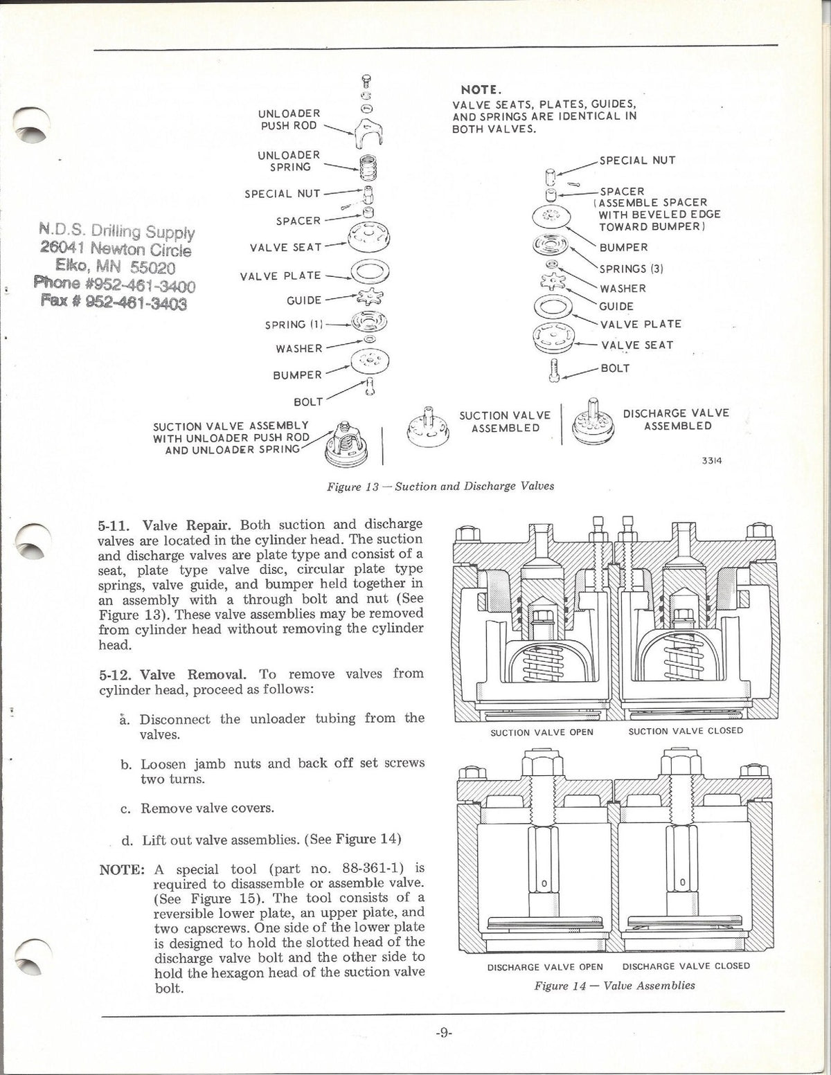 WABCO 50SDS 100SDS 256SDS Stationary Air Compressor Service Manual 1971 - BOUND