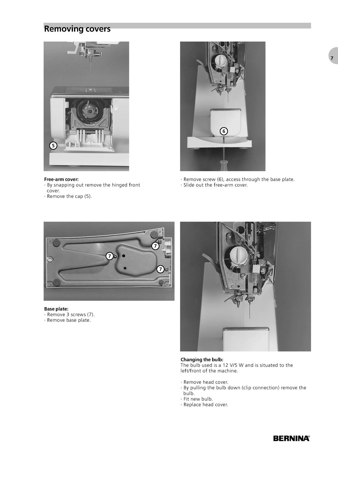 BERNINA Activa 1340 140 Virtuosa 150 160 Service Manual Not User Manual