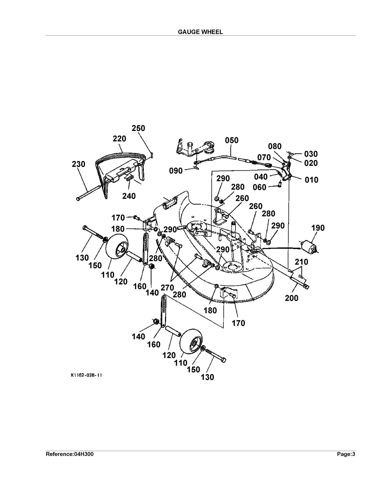 KUBOTA RCK40LTB Parts Manual - STEEL WIRE BOUND - PROTECTIVE COVERS