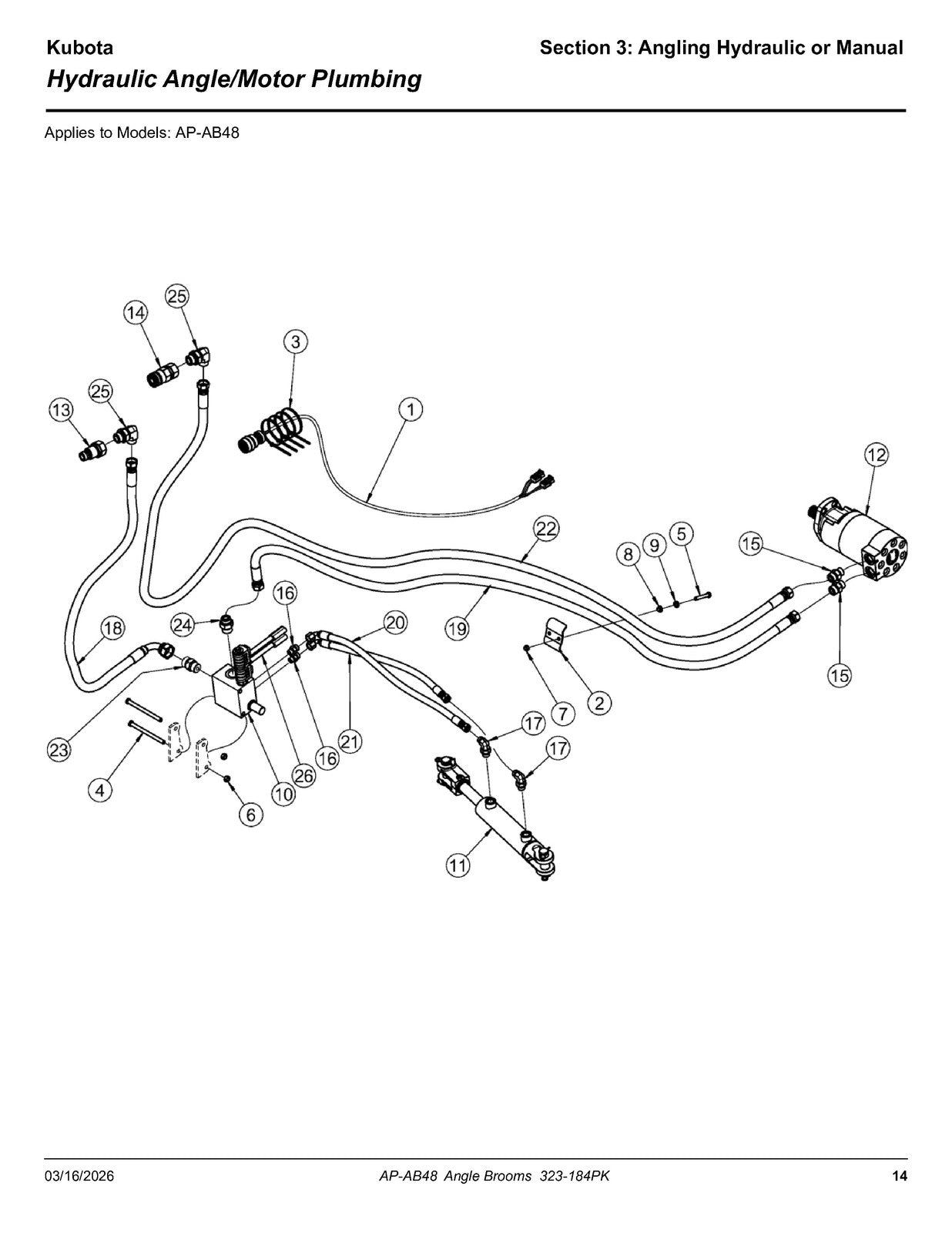 LAND PRIDE AB48 Angle Broom Parts Manual 2026 - STEEL WIRE BOUND - TOUGH COVERS