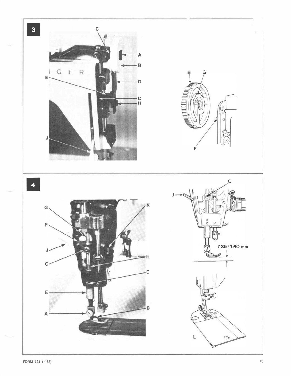 SINGER 252 257 258 259 Sewing Machine Service Manual 1972 - WIRE BOUND - COVERS