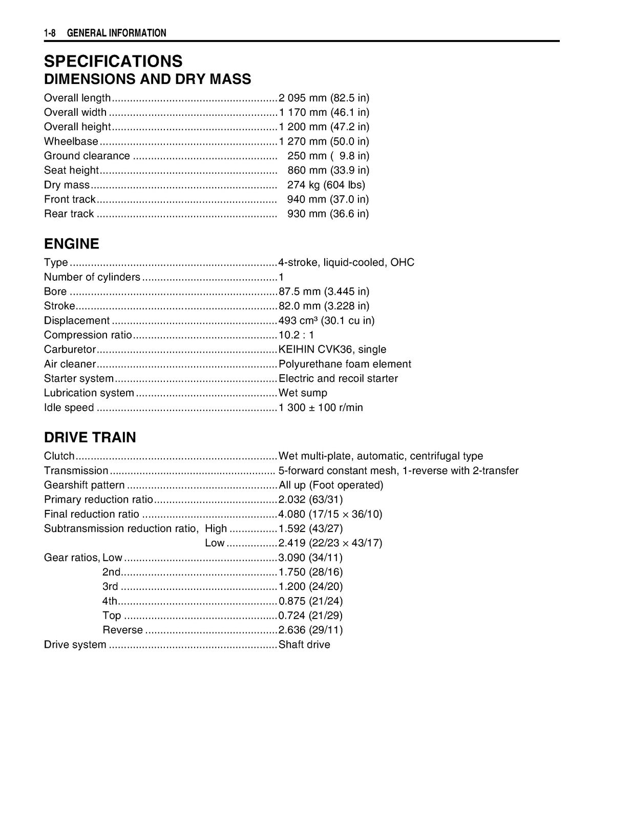 SUZUKI LT-F500F ATV Service Manual 2002 - STEEL WIRE BOUND - PROTECTIVE COVERS