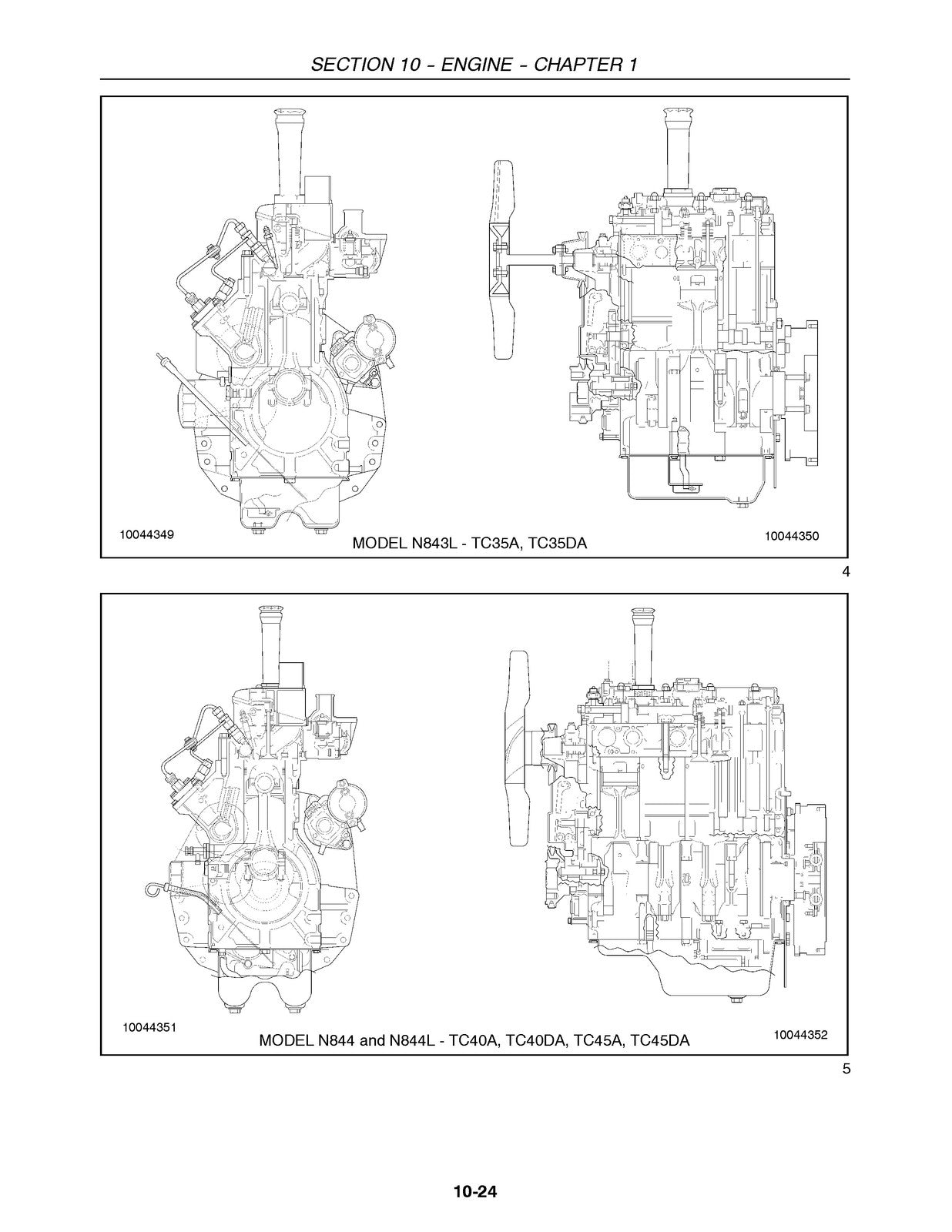 NEW HOLLAND TC35A 35DA 40A 40DA 45A 45DA Tractor Service Manual 2006 - BOUND