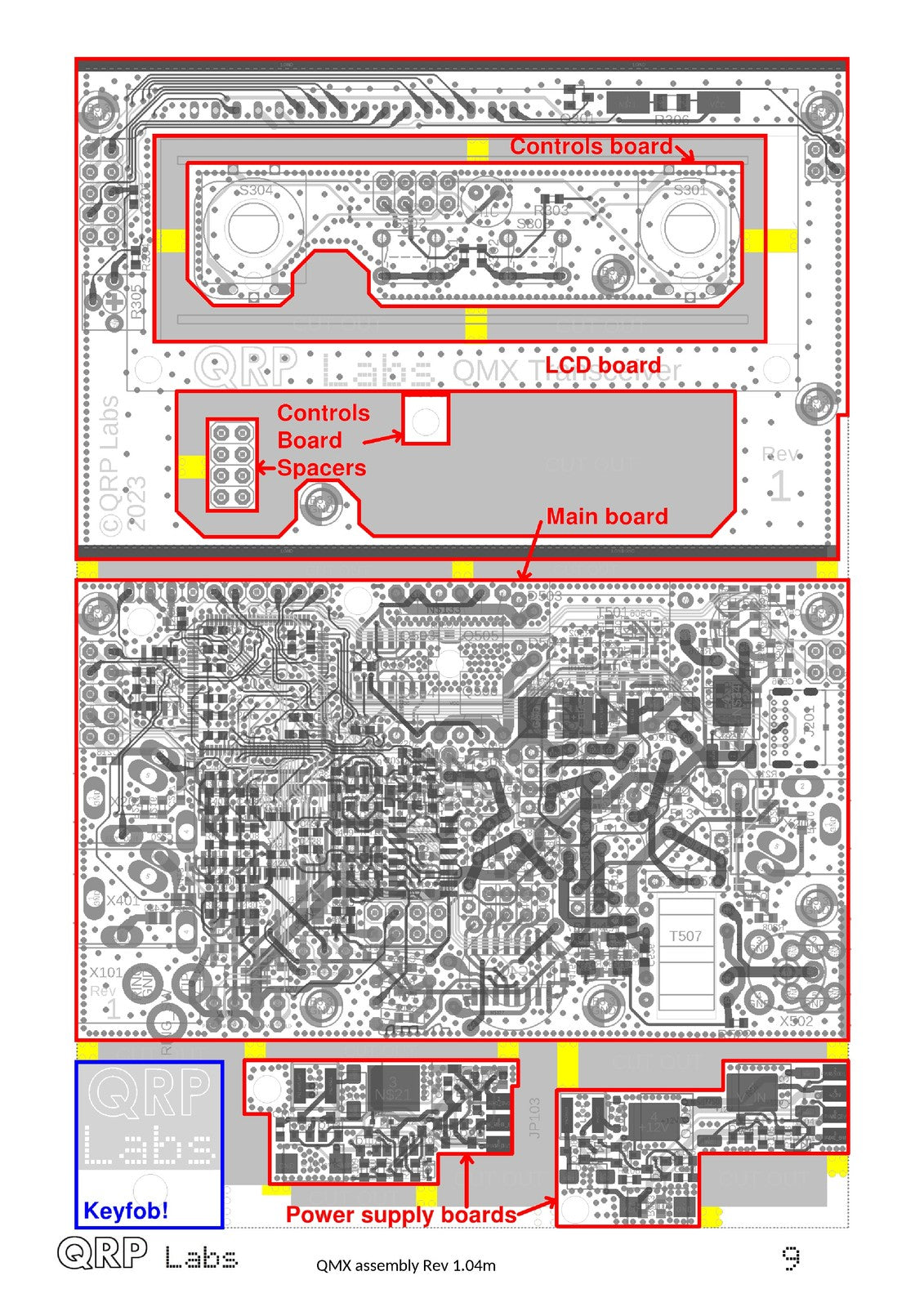 QRP LABS QMX Transceiver Assembly Manual - STEEL WIRE BOUND - PROTECTIVE COVERS