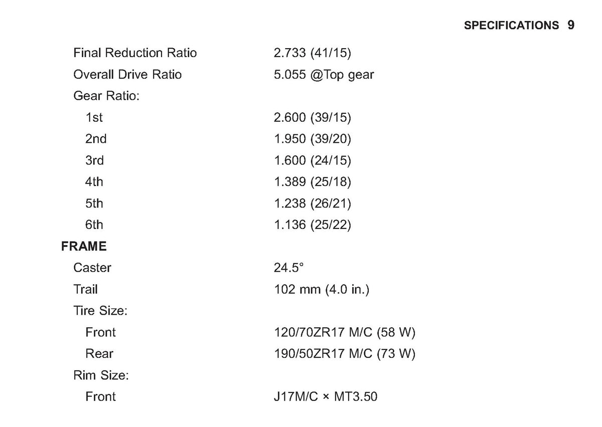 KAWASAKI Ninja 1000 Owners Manual 2011 - STEEL WIRE BOUND - PROTECTIVE COVERS