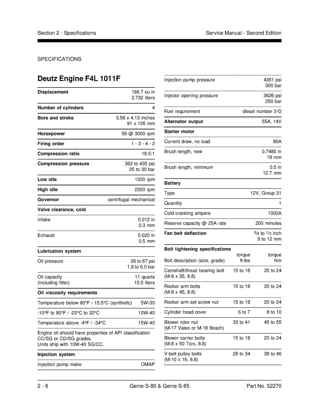 GENIE S-80 S-85 Boom Lift Service Manual 1998 - BOUND - COVERS - XL FOLDOUTS