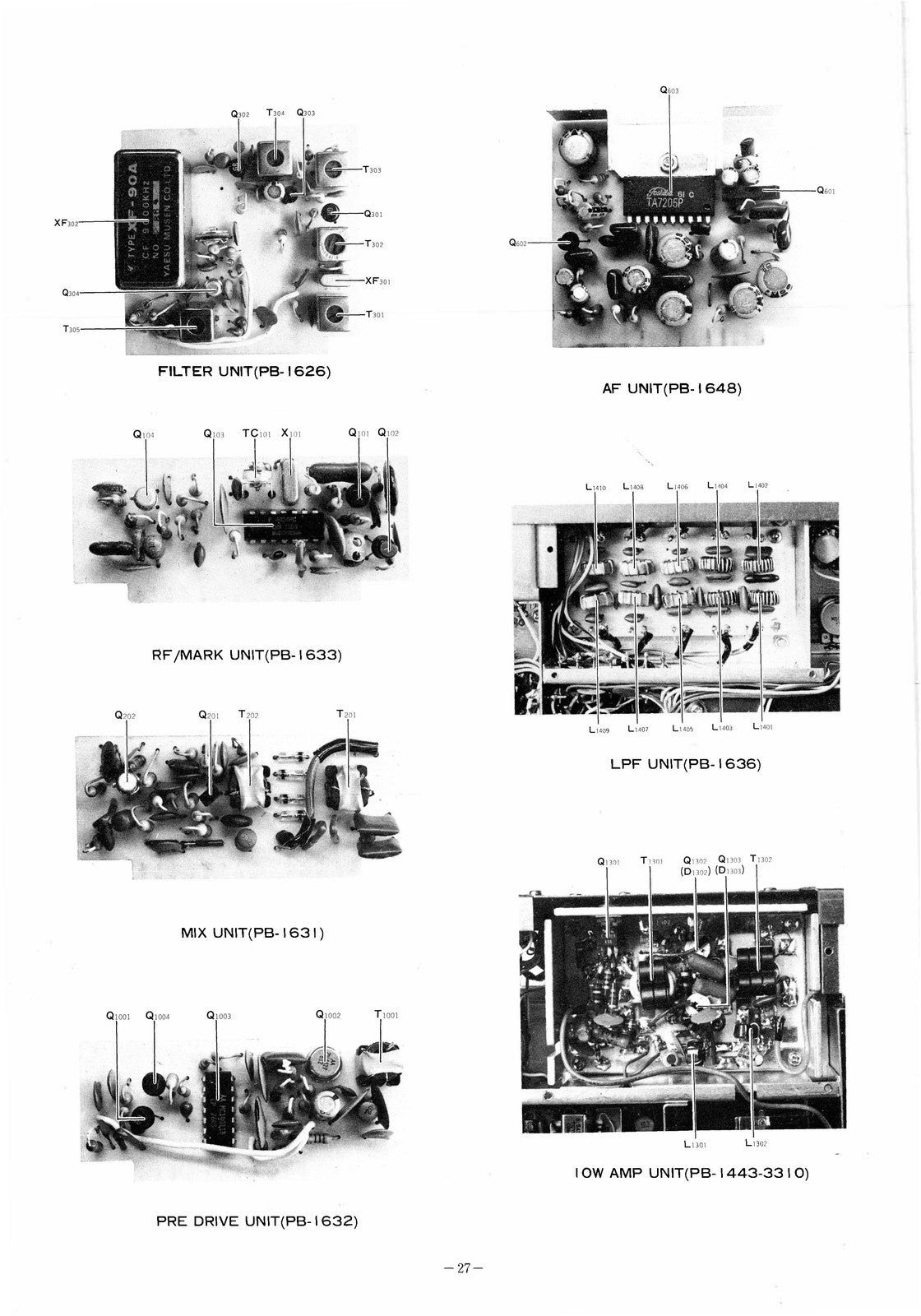 YAESU FT-7 HF Mobile Transceiver Instruction Manual - BOUND - COVERS - FOLDOUTS
