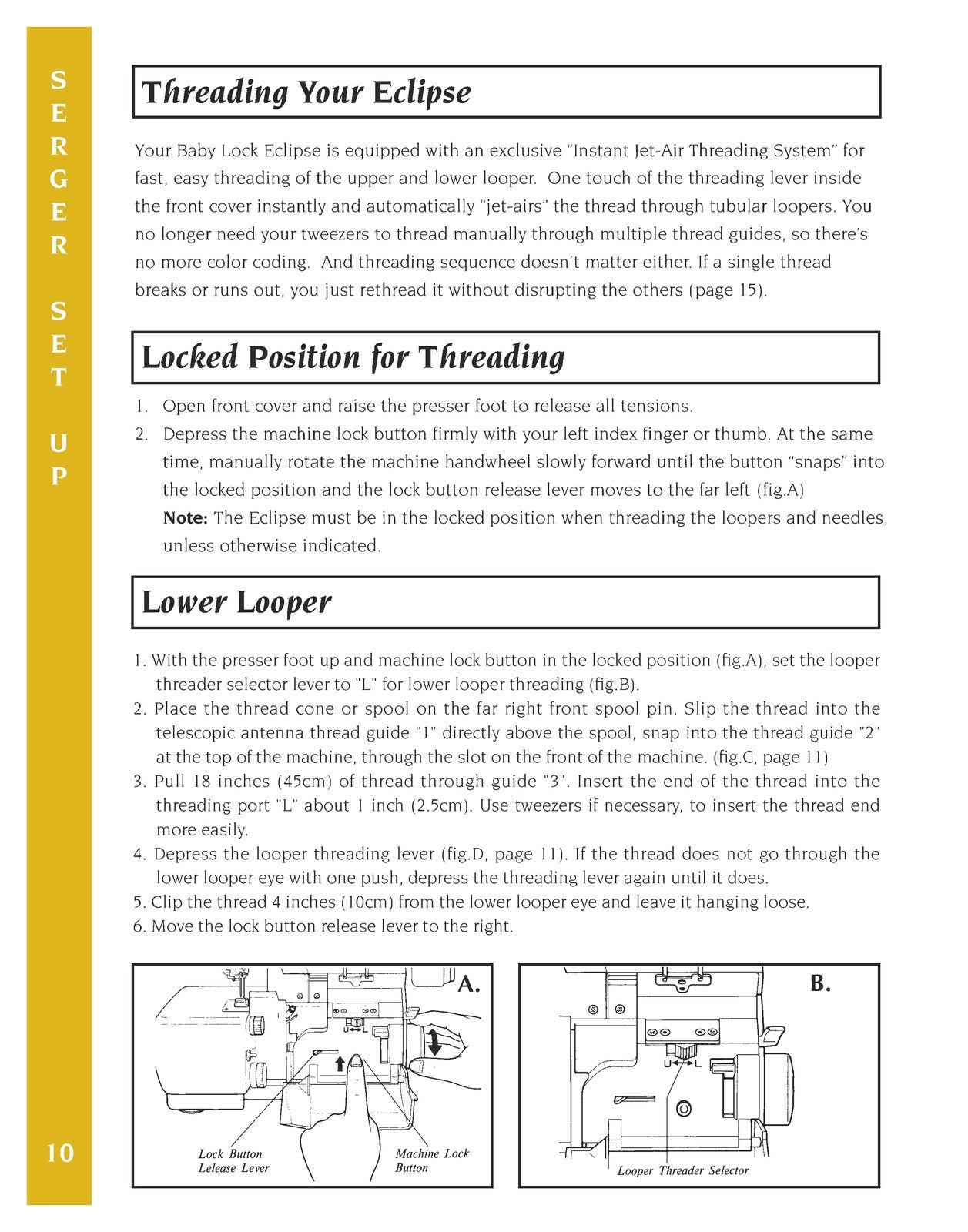 BABY LOCK Eclipse DX BLE1DX-2 Serger Instruction Manual - WIRE BOUND - COVERS