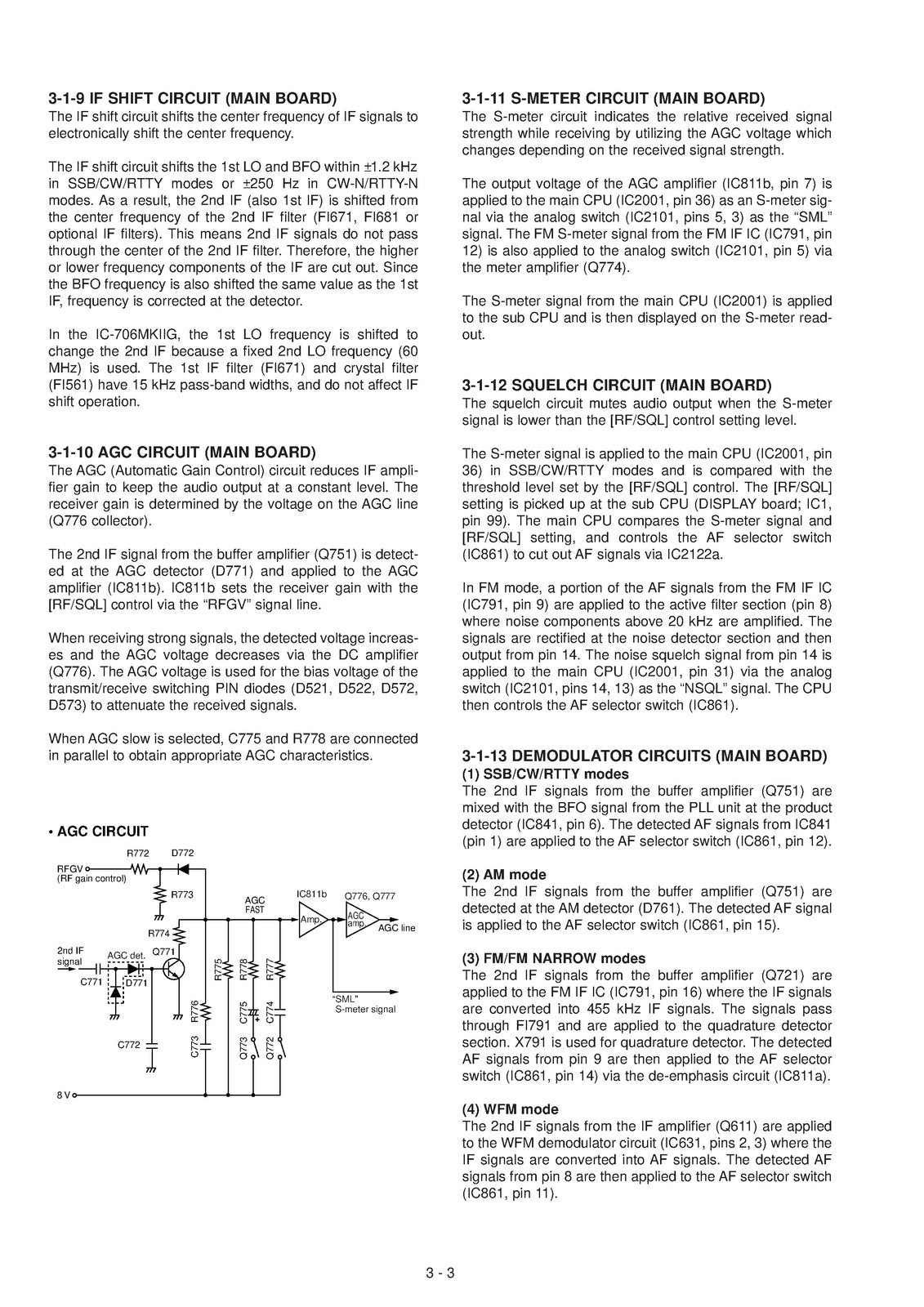 ICOM IC-706MK2G HF VHF UHF All Mode Transceiver Service Manual, FOLDOUTS