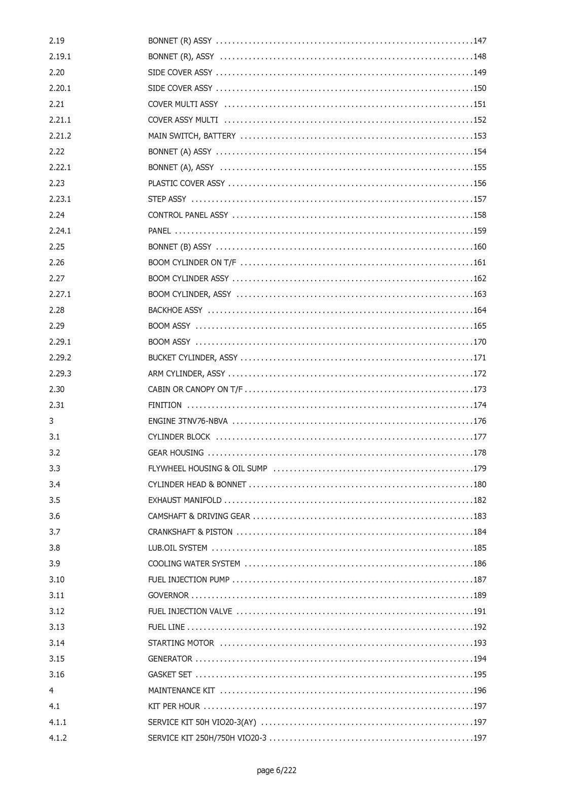 YANMAR ViO25-4 Mini Excavator Parts Catalog Manual 2013 - WIRE BOUND - COVERS