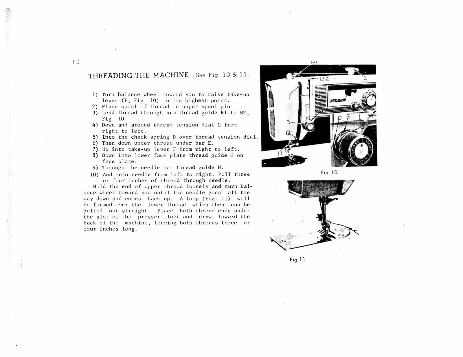 WHITE 945 Dressmaker S2400 Sewing Machine Instruction Manual - WIRE BOUND