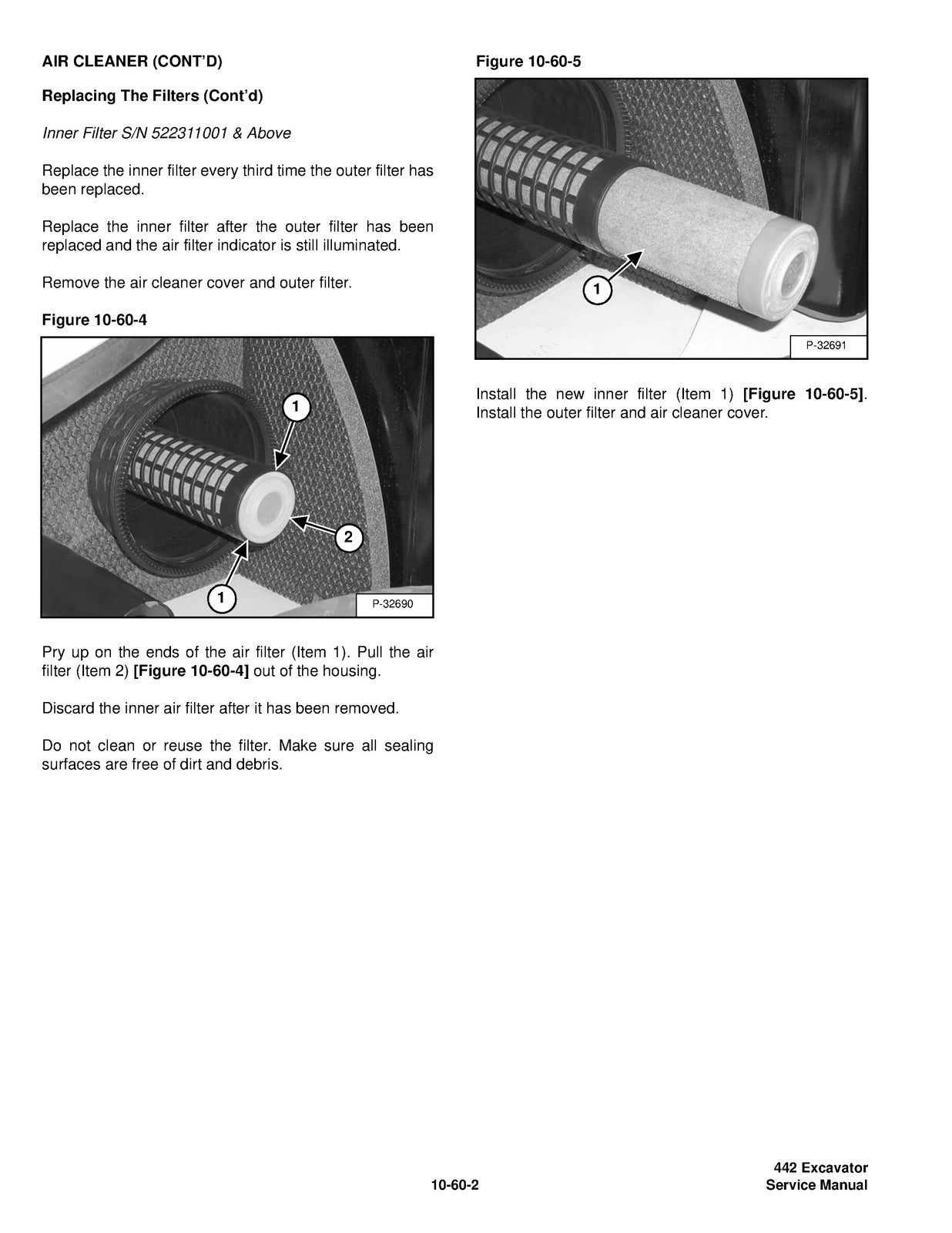 BOBCAT 442 Mini Excavator Service Manual SN 522311001 Up, FOLDOUTS