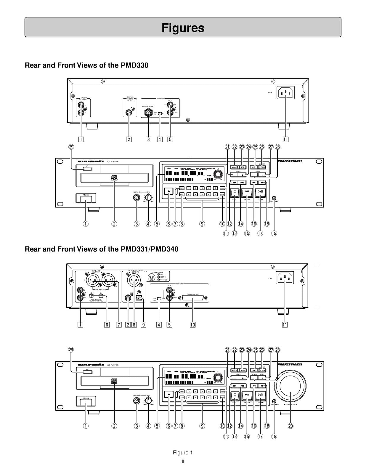 MARANTZ PMD330 PMD331 PMD340 Compact Disc Player Owners Manual - WIRE BOUND
