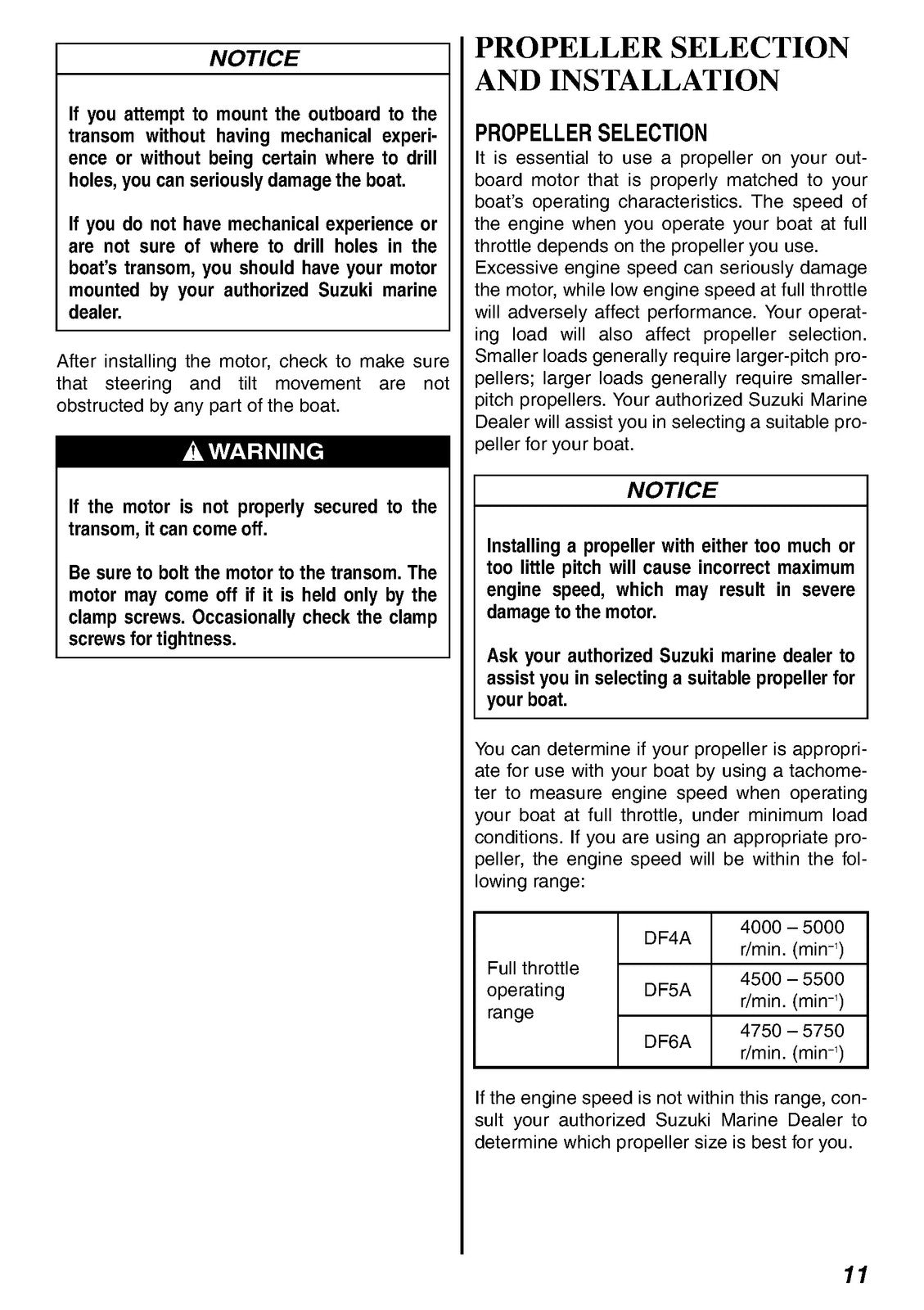SUZUKI DF4A DF5A DF6A Outboard Owners Manual - STEEL WIRE BOUND - TOUGH COVERS