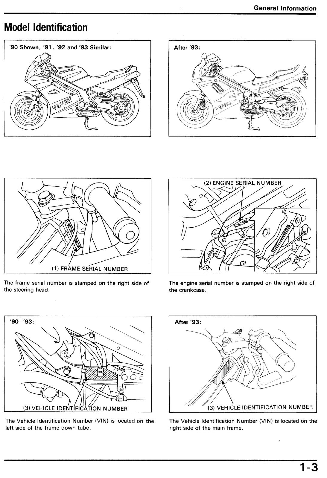 HONDA VFR750F Service Manual - BOUND - COVERS - XL FOLDOUT PAGES