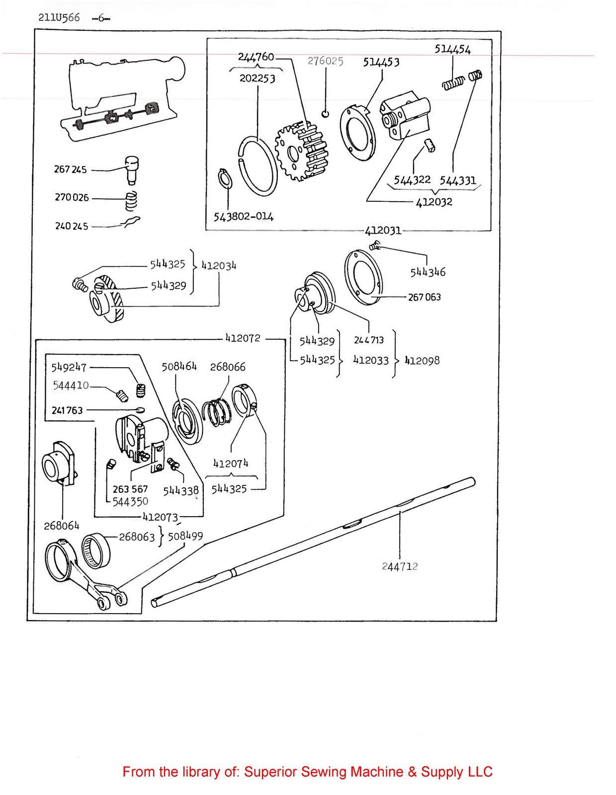 SINGER 211U566 211U157 211U165 211U166 Illustrated Parts List Manual 1981
