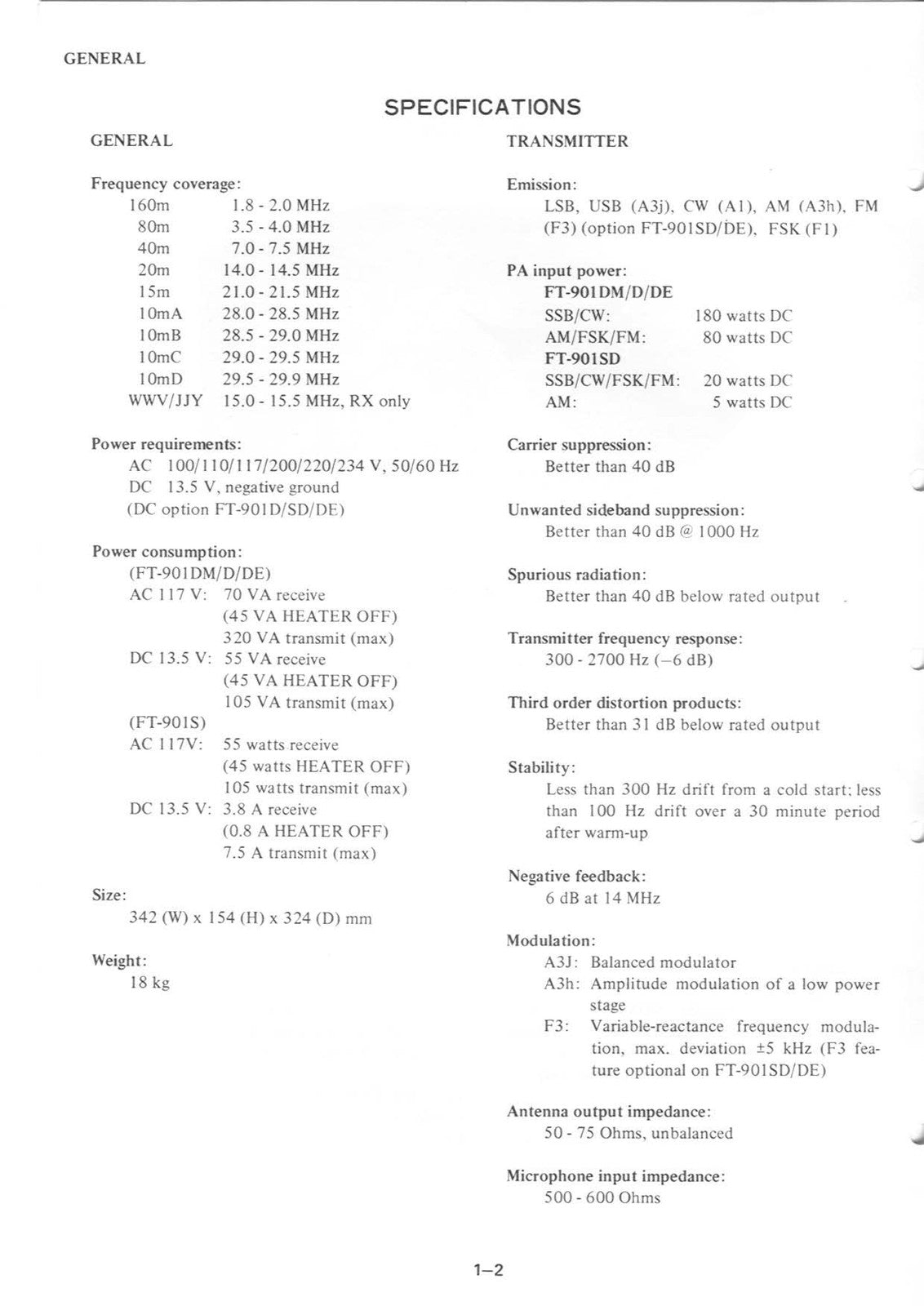 YAESU FT-901 Transceiver Maintenance Service Manual - WIRE BOUND - TOUGH COVERS
