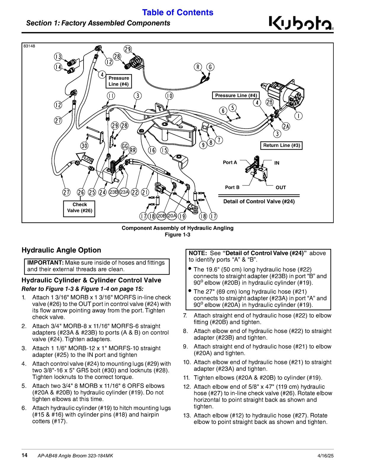 LAND PRIDE AB48 Angle Broom Operators Manual - STEEL WIRE BOUND - TOUGH COVERS