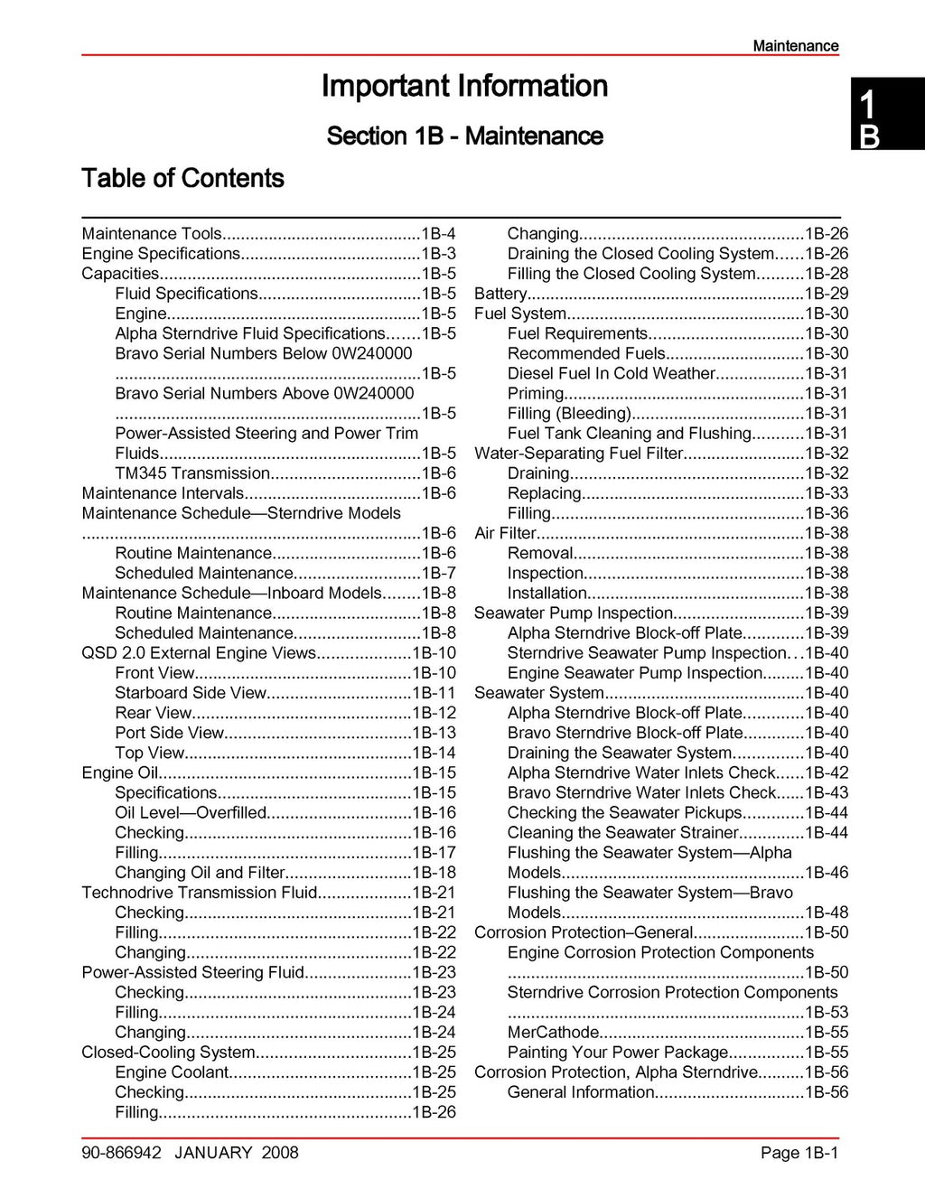 MERCURY CUMMINS STERNDRIVE Service Manual NO 48 QSD 20 Liter Diesel Engines